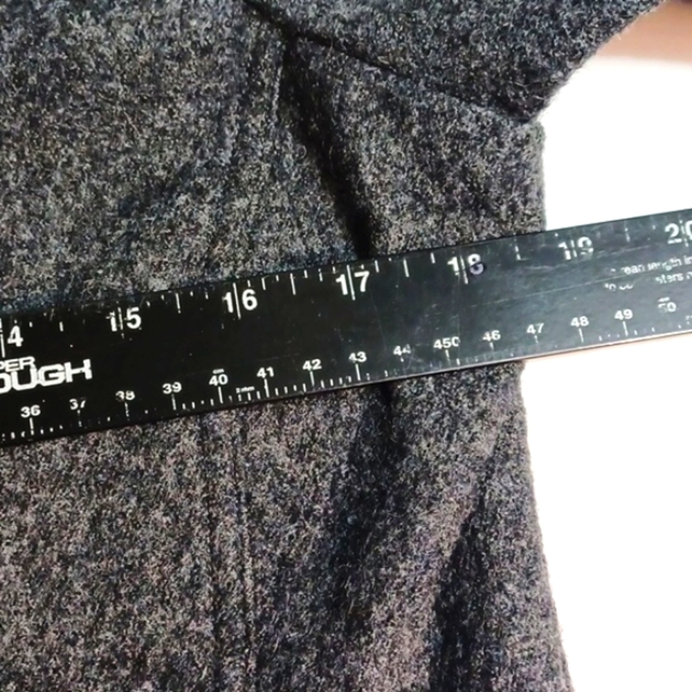 Renuar Ruffled Front Textured Gray Big Buttons Jacket M - Picture 5 of 8